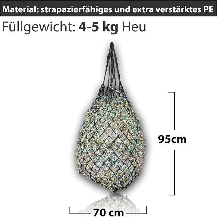 Extra grosses Heunetz für Pferde – 5cmx5cm Maschen - artgerechte Fütterung verbesserte Verdauung Heu