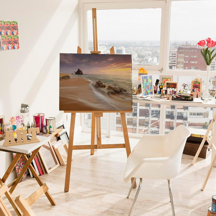 Artnapi Malen nach Zahlen Erwachsene mit Rahmen | DIY Handgemalt | Einsame Insel in dem Abend| Kit f