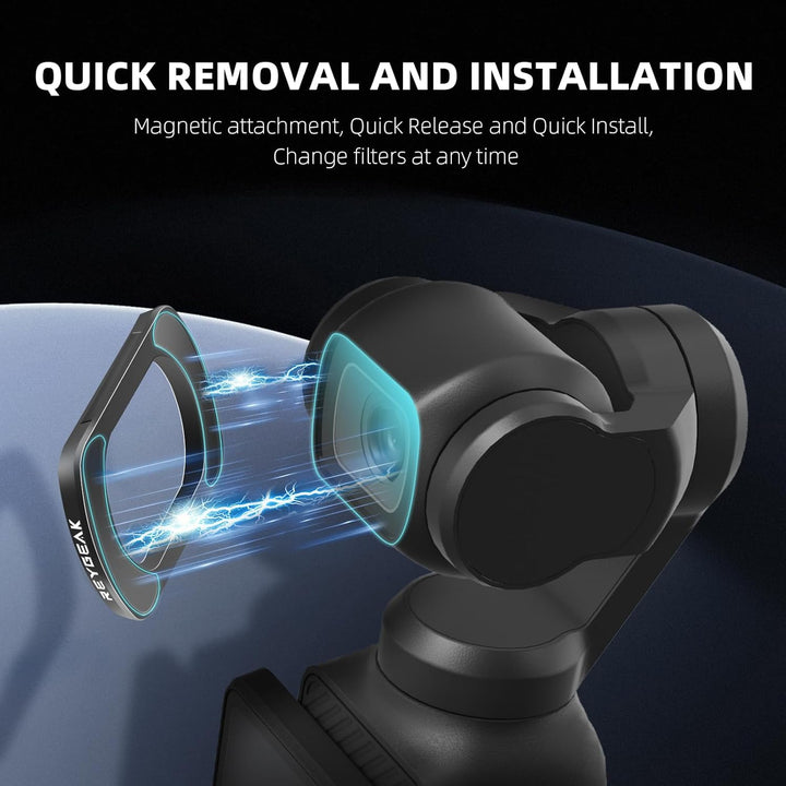 REYGEAK Black Mist Diffusion Filter für DJI Osmo Pocket 3，Schwarze Leichter Diffusionsfilter ，Verträ