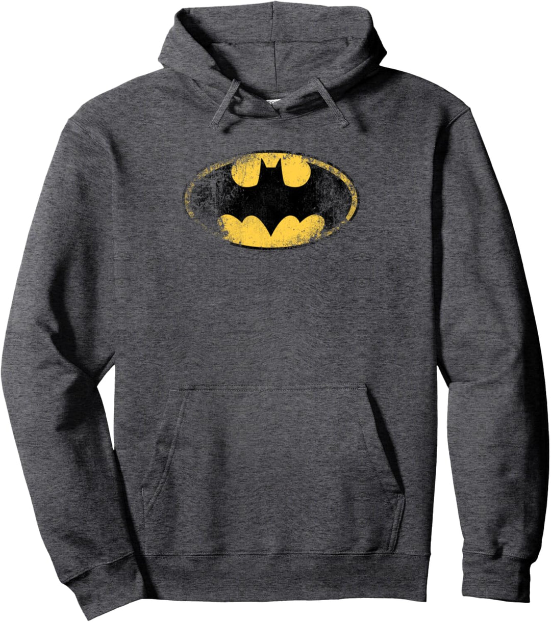 Batman Destroyed Logo Pullover Hoodie