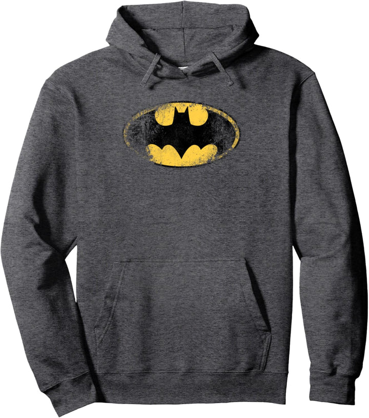 Batman Destroyed Logo Pullover Hoodie