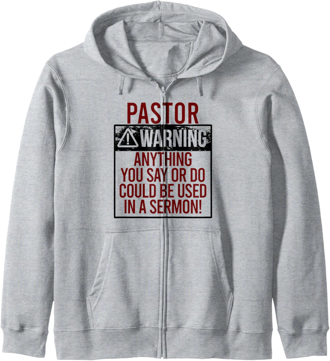 PASTOREN-WARNUNG! Predigt Kirche Meme Kapuzenjacke