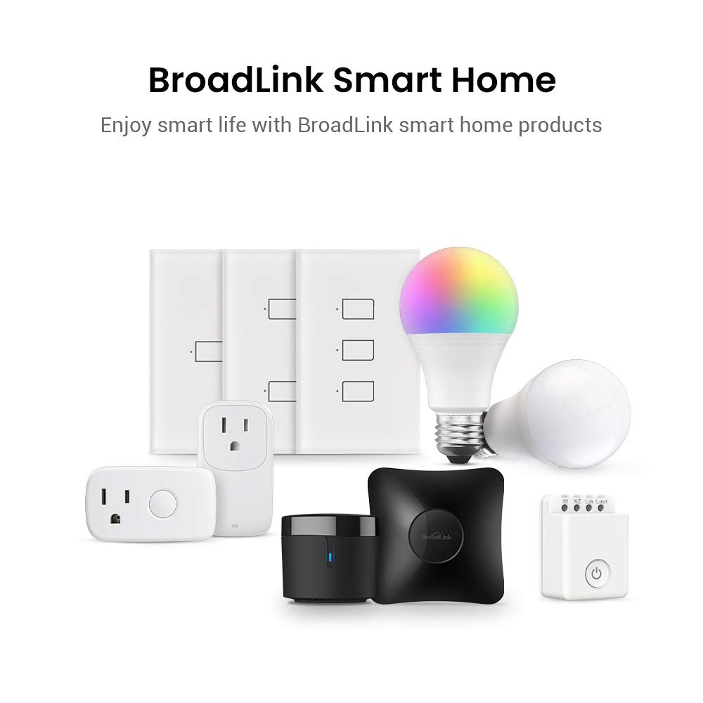 BroadLink - Smart Touch Wall Switch, 2-Fach-Ein-Draht-Schalter, kein Neutralleiter oder Kondensator