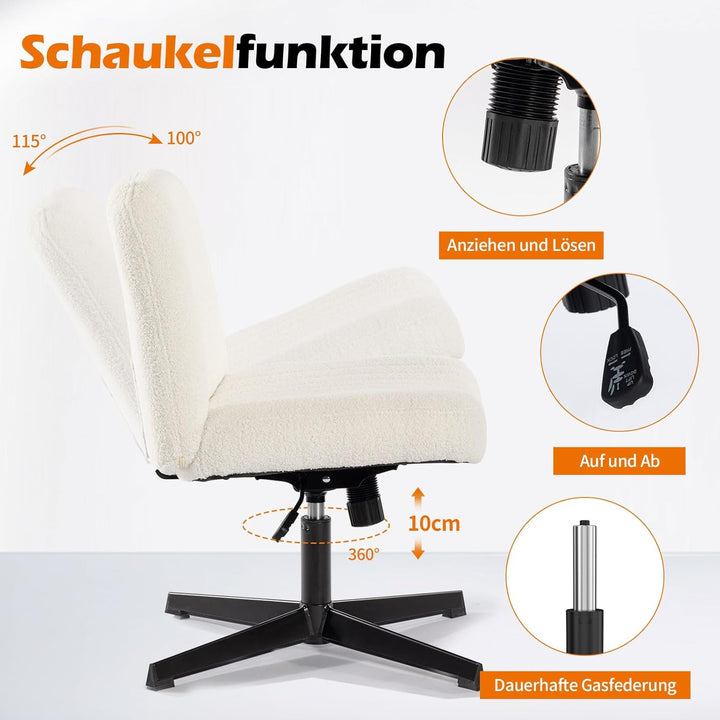 Bosmiller Bürostuhl Ohne Armlehnen Höhenverstellbar Schreibtischstuhl Armless Office Chair Schminkti