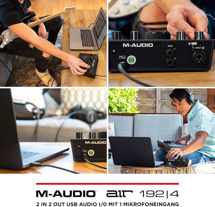 M-Audio AIR 192 | 4 - 2-in-2-out-USB-Audio-Interface mit MPC Beats und Ableton Live Recording-Softwa
