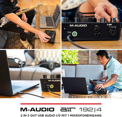 M-Audio AIR 192 | 4 - 2-in-2-out-USB-Audio-Interface mit MPC Beats und Ableton Live Recording-Softwa