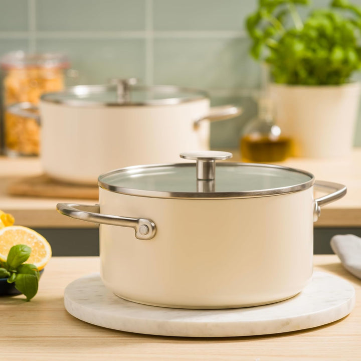 KitchenAid Advanced Forged Aluminium Topfset 4-teilig, Kochtöpfe 20 cm/3,11 L und 24 cm/4,91 L mit G