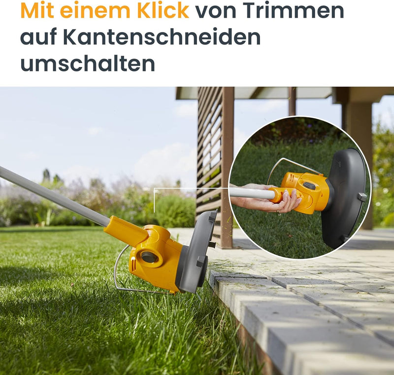 STIGA Rasentrimmer GT 100e Akku-Kit, Für die Gartenpflege, Schnittbreite 25 cm, 20 V (2 Ah) ePower A
