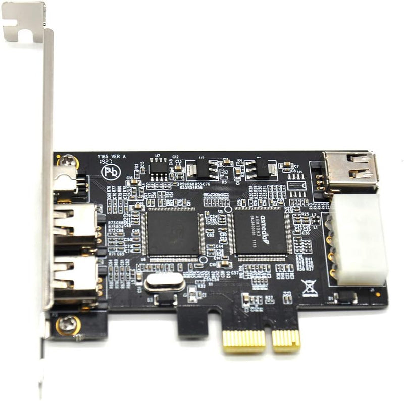 Padarsey PCIe Firewire-Karte für Windows 10, IEEE 1394 PCI-Express-Controller, 4 Anschlüsse (3 x 6-p