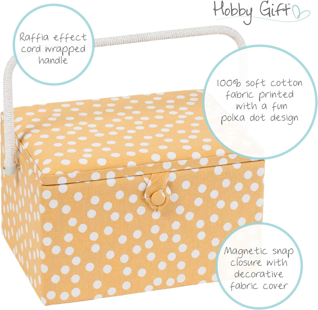 Hobby Gift Exclusive, grosse Nähbox, Bastel-Aufbewahrungsbox, Zubehörablage, Nadelkissen, PVC-Griff