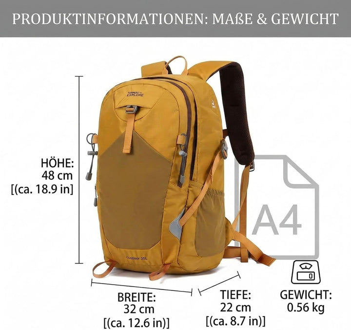 30L Wanderrucksack Herren Damen Reiserucksack Wasserdicht Rucksack | Outdoor Trekkingrucksack Leicht