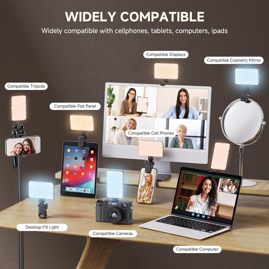 120 LED Selfie Licht, 3 Lichtmodi Handy Selfie Licht mit Clip, Tragbares Beauty Licht für Handy, Kam