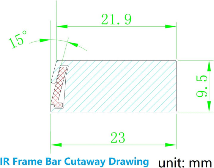 DoYoWo 55 Zoll Infrarot-Touchscreen-Rahmen, IR-Touchscreen-Overlay, Touchscreen-Panel, Freier Treibe