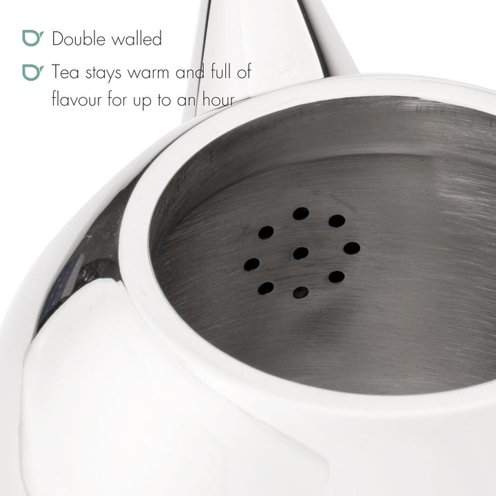 Bredemeijer Teekanne 0.5 L chromfarben doppelwandig Minuet Santhee A 1 - Pack, A 1 - Pack