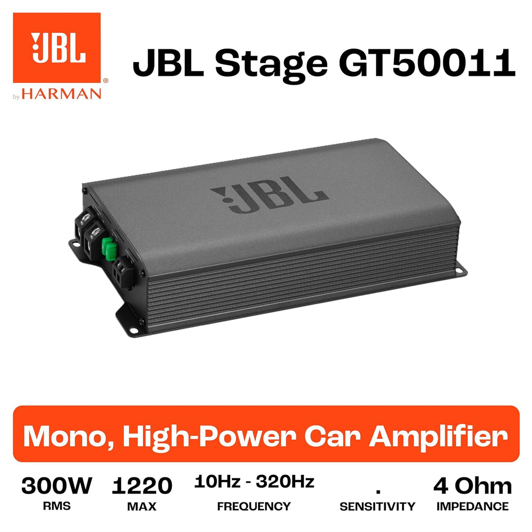 JBL Stage GT 50011 1 Kanal Subwoofer Autoradio Verstärker 1220W Max Class-D Mono Hochleistung Mono E