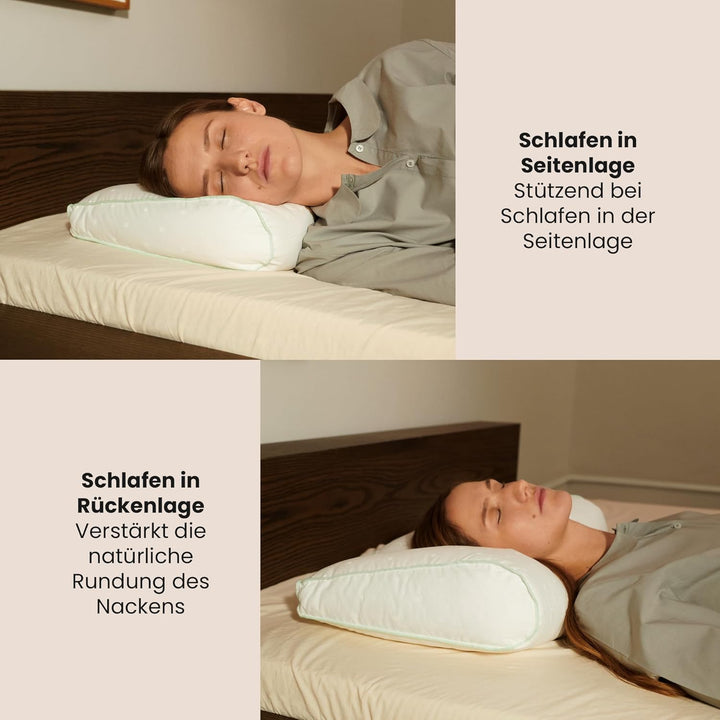 FOSSFLAKES Nordic Sleep by Chiropractic - Nackenstützkissen mit Bezug, die Ultimative Lösung für Nac