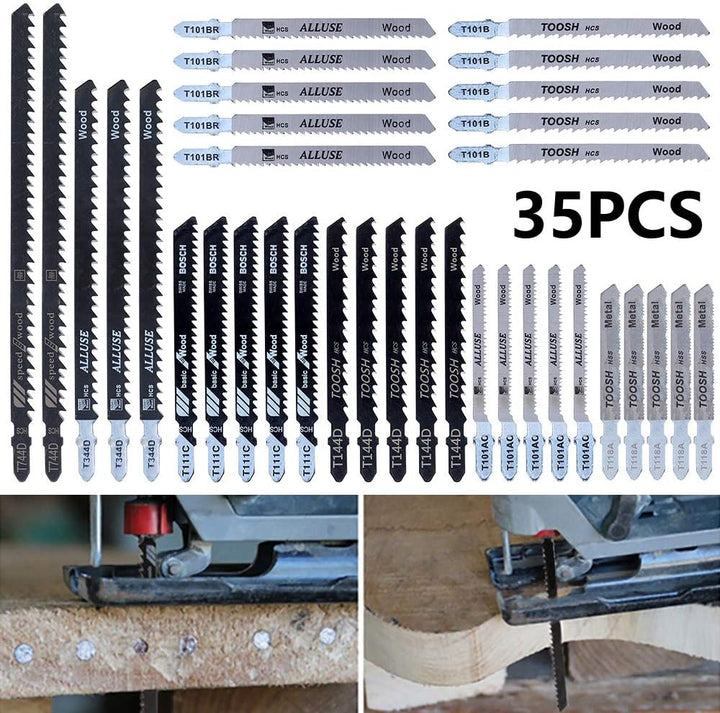 35 Stück Stichsägeblätter in T-Form T744D T344D T101B T111C T144D T101AO T118A T101BR zum Schneiden