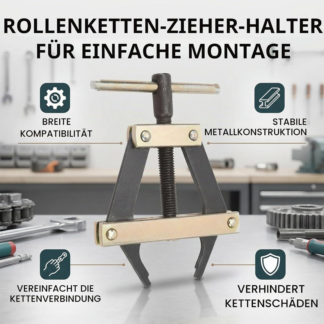Rollenketten-Verbindungsabzieher, Metall-Rollenkettenhalter-Werkzeug für Motorrad, Fahrrad, ATV, Kar