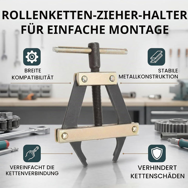 Rollenketten-Verbindungsabzieher, Metall-Rollenkettenhalter-Werkzeug für Motorrad, Fahrrad, ATV, Kar