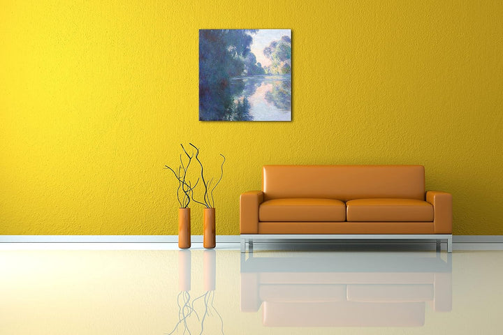 Printed Paintings Leinwand (70x70cm): Claude Monet - Morgen auf der Seine 70x70 cm, 70x70 cm
