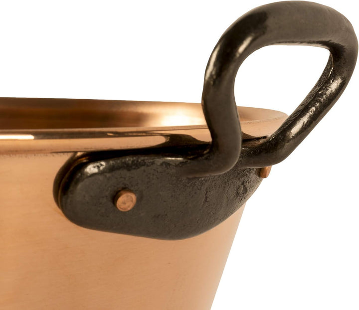 Cuisine Romefort | Kupfer Marmeladentopf Ø 26,5 cm - 3 Liter Inhalt | Griffe aus Gusseisen | traditi