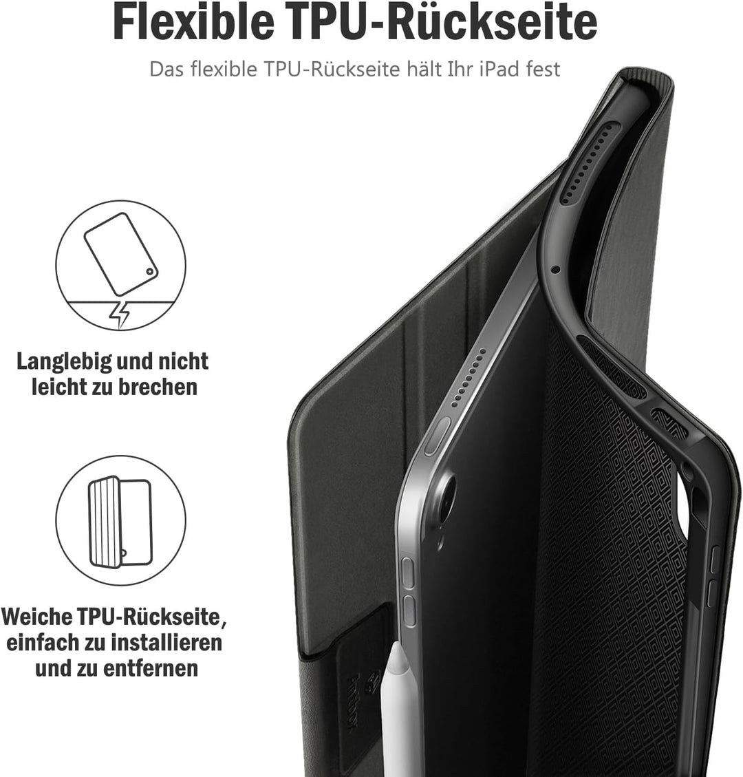 Antbox Leder Hülle iPad Air 2022 5.Generation/iPad Air 2020 4.Gen Hülle iPad 10.9 Zoll mit Stifthalt