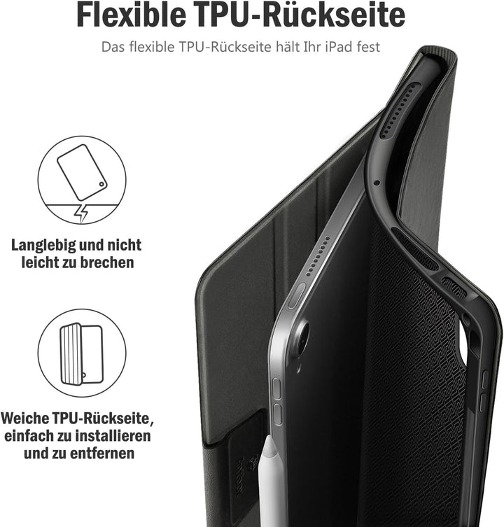 Antbox Leder Hülle iPad Air 2022 5.Generation/iPad Air 2020 4.Gen Hülle iPad 10.9 Zoll mit Stifthalt
