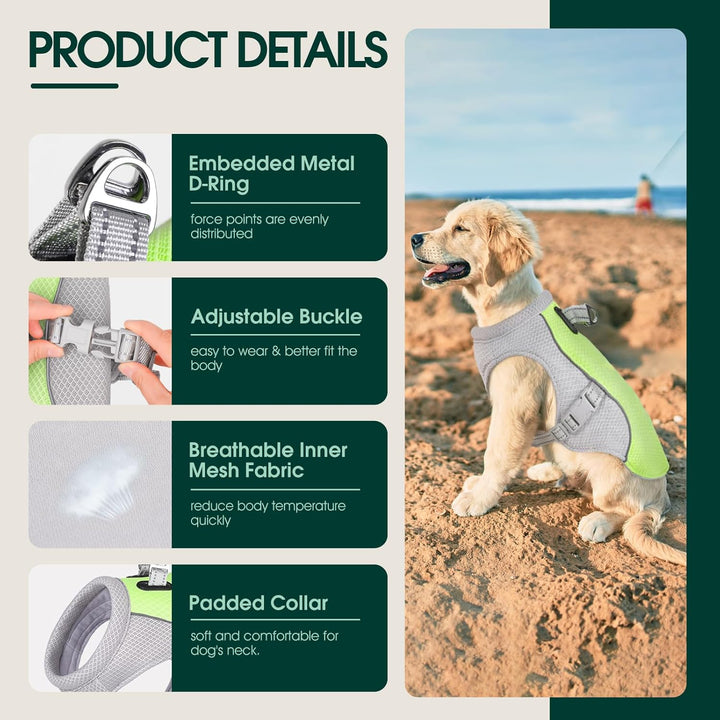 Kuoser Kühlweste für Hunde, Hundekühlungsmantel für heisse Sommertage, Atmungsaktive & Reflektierend