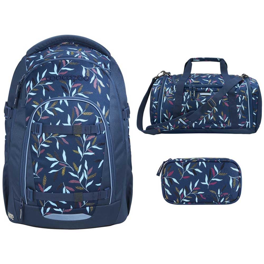 coocazoo Mate Schulrucksack-Set 3tlg inkl. Schlamperbox und Sporttasche (Boho Glam V2)