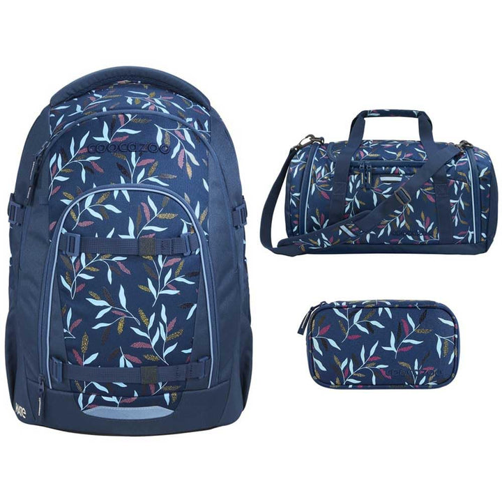 coocazoo Mate Schulrucksack-Set 3tlg inkl. Schlamperbox und Sporttasche (Boho Glam V2)