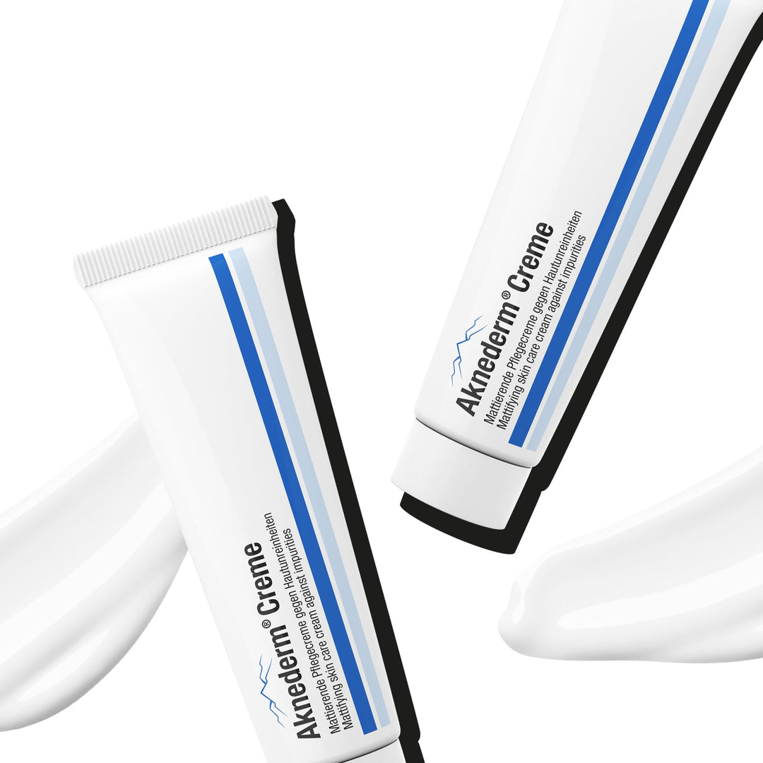 Aknederm Creme 2 x 30g - mattierende Gesichtscreme gegen Pickel & unreine Haut - talgregulierende Fe