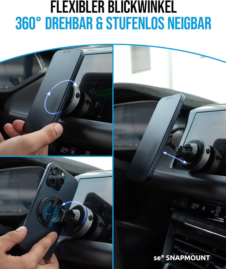 se® SNAPMOUNT - Das Original - Magnetische Handyhalterung fürs Auto, Zuhause & Büro, MagSafe-kompati