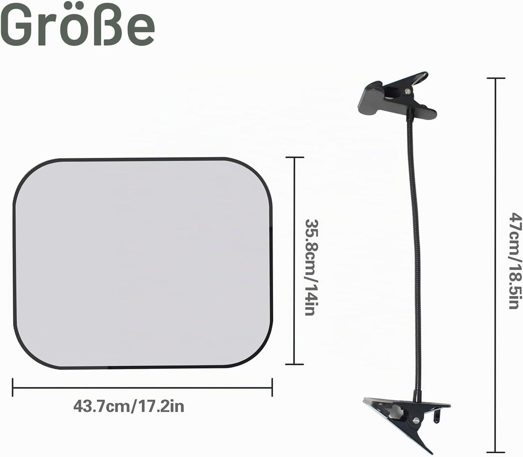 2 Stück Laptop Sonnenblende für Arbeiten im Freien,mit flexiblem Clip-Ständer,Wasserdicht, Faltbar,