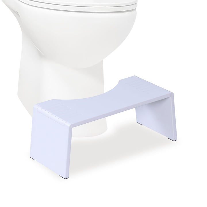 Relaxdays Toilettenhocker, klappbar, Hocker Toilettengang, Erwachsene, Bambus, rutschfest, HxBxT: 19
