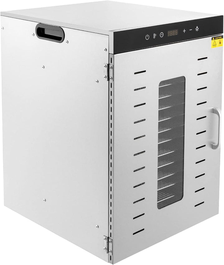 Dörrautomat 1500W Dörrgerät, Edelstahl Dörrautomat mit 16 Trays, Dehydrator mit Touch Screen Einstel