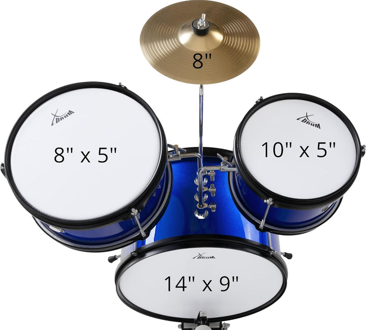 XDrum Junior KIDS Schlagzeug inkl. Schule - Kompaktes Kinderschlagzeug - Für Kinder im Alter von 3-5