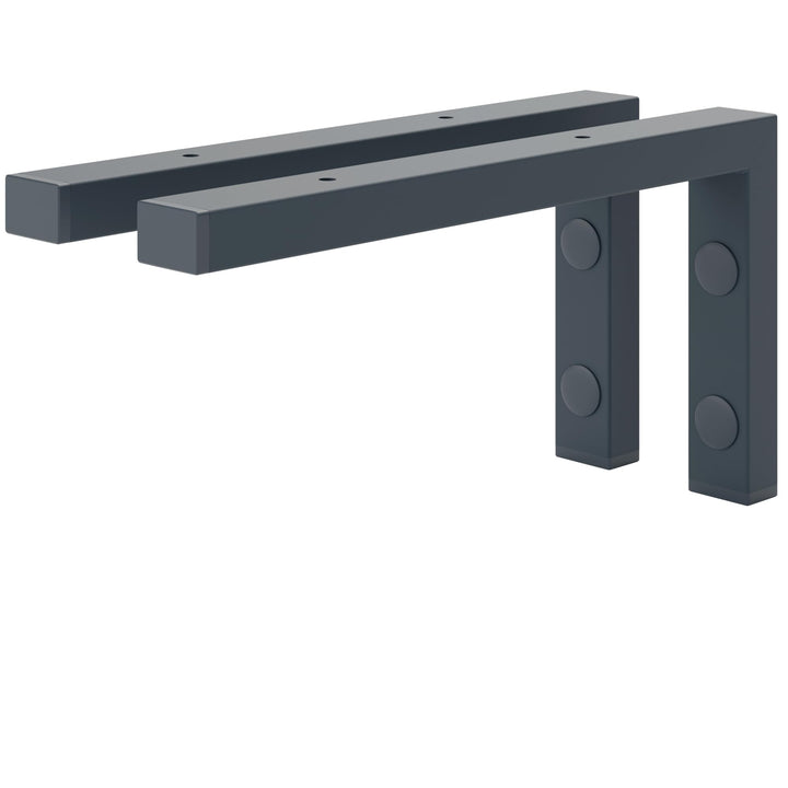HOLZBRINK 2X Wandkonsole Grau für Waschtisch, Design und stabil Waschtischhalterung oder Winkel für