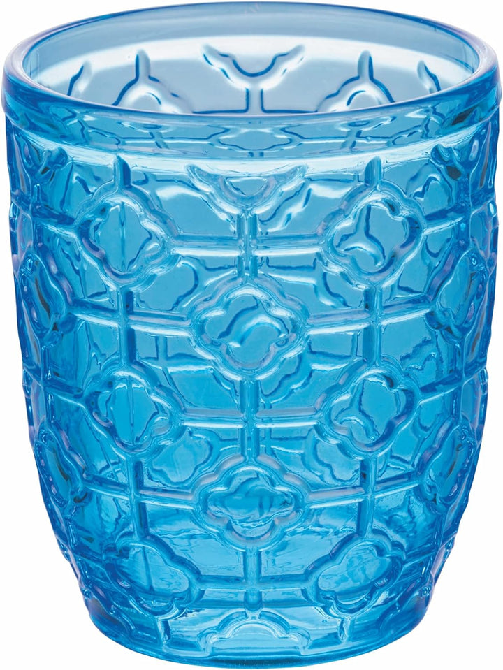 Villa d'Este Home Tivoli 6er Set Wassergläser aus Glas 350 ml Geometrie Ocean