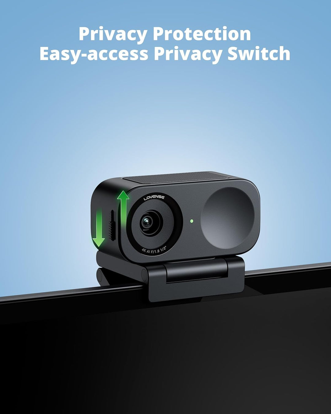 LOVENSE Webcam 2 4K – 1/2"-Sensor, AI-Rauschunterdrückung, True-Focus-Autofokus, automatische Bildau