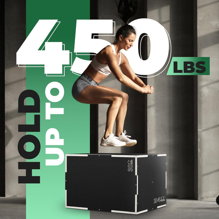 Yes4All 3-in-1 Plyometrische Box aus Holz – hält bis zu 204 kg – Vielseitige plyometrische Box für H