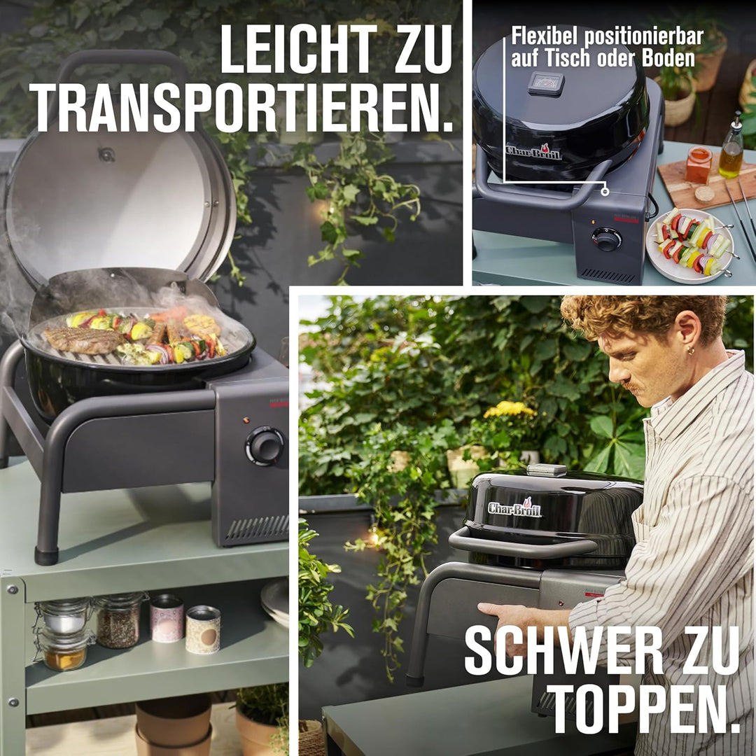 Char-Broil Elektrogrill Patio Bistro Cube E, mobil, TRU-Infrared™, bis 320 °C, kompakter Balkongrill