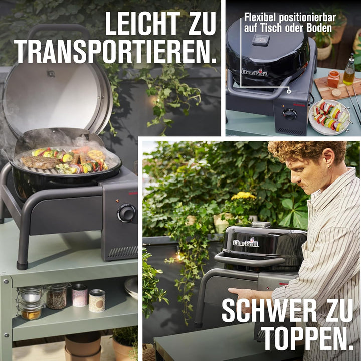 Char-Broil Elektrogrill Patio Bistro Cube E, mobil, TRU-Infrared™, bis 320 °C, kompakter Balkongrill