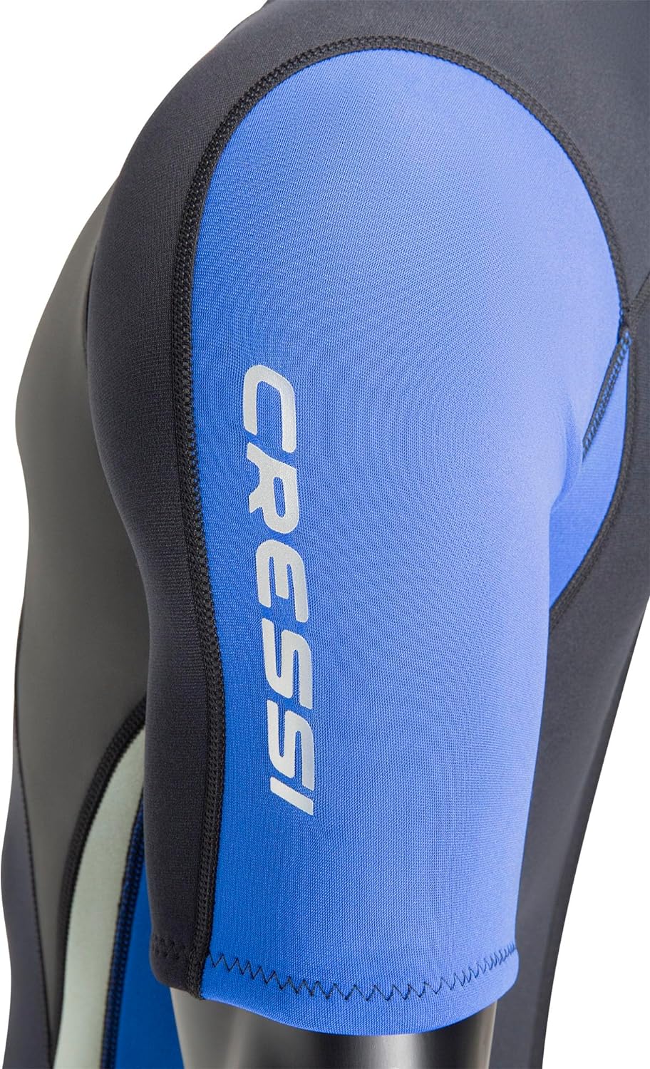 Cressi Med X Men's - Shorty Herren Neoprenanzug Premium Neopren 2.5 mm XS/1 Schwarz/Blau/Silber, XS/