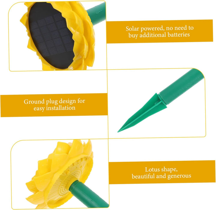 Holibanna Solarbetriebener Outdoor Lotus Lautsprecher mit 500mah Akku Spielt Buddhistische Musik Kun