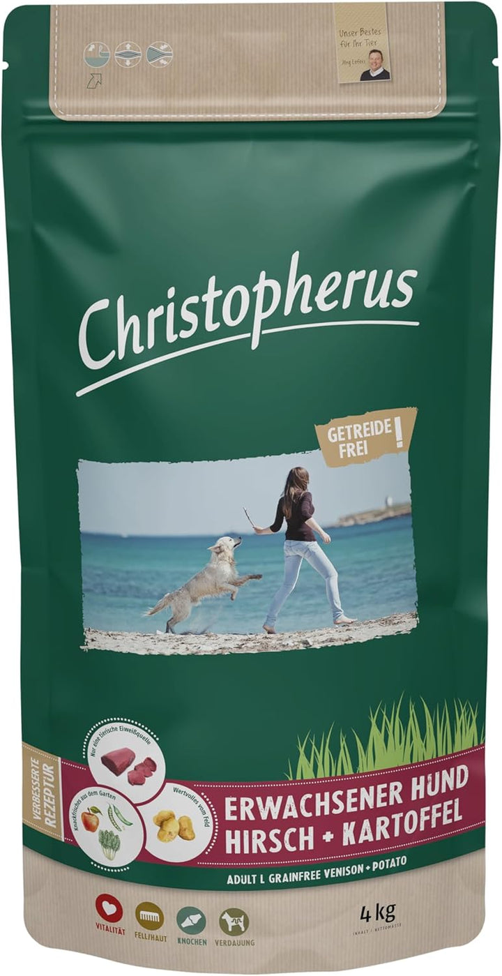 Christopherus Grainfree, Vollnahrung für den ausgewachsenen Hund mit normaler Aktivität, Trockenfutt