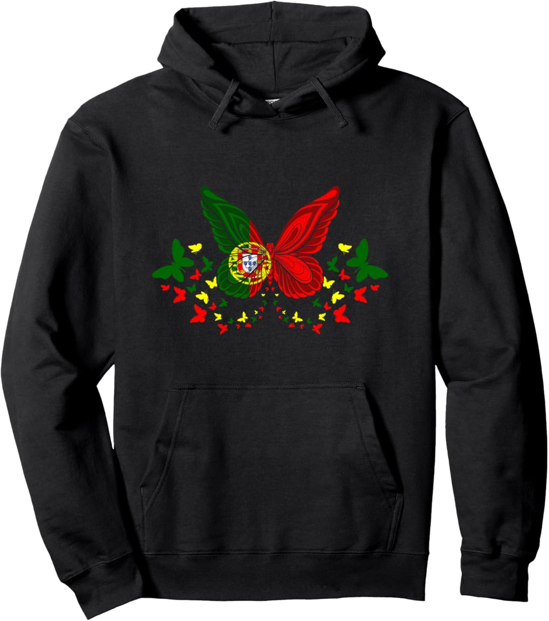 Portugal Portugal Flagge Portugal Schmetterlinge Pullover Hoodie