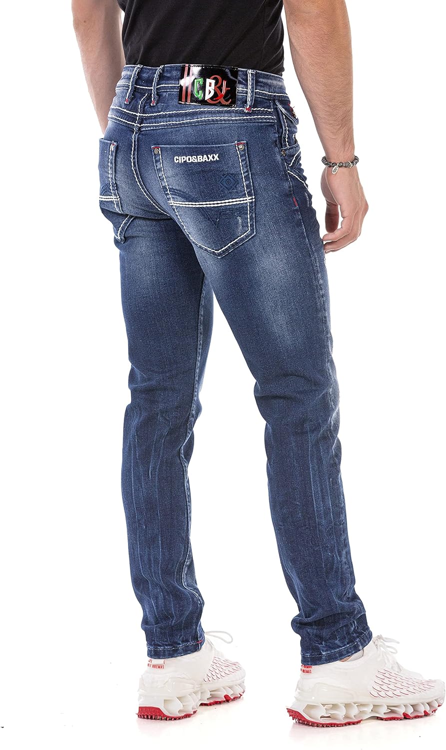 Cipo & Baxx Herren Regular Fit Jeanshose Denim Pants Jeans Hose CD692 Blau W38 L34
