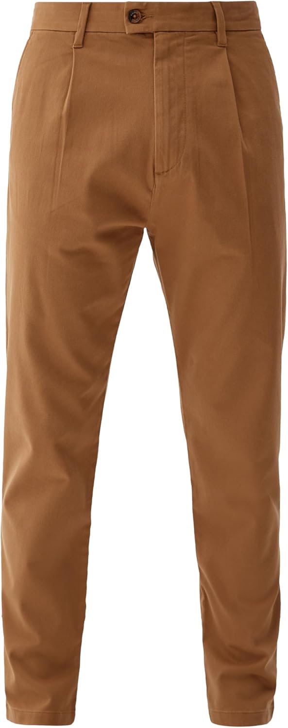 s.Oliver Relaxed: Chino mit Bundfalten 31W / 32L Braun 8469, 31W / 32L Braun 8469