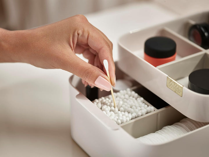 Joseph Joseph Make Me up Kompakter Spiegel und Kosmetik-Organizer-Set, Shell Spiegel + Organizer, Sp
