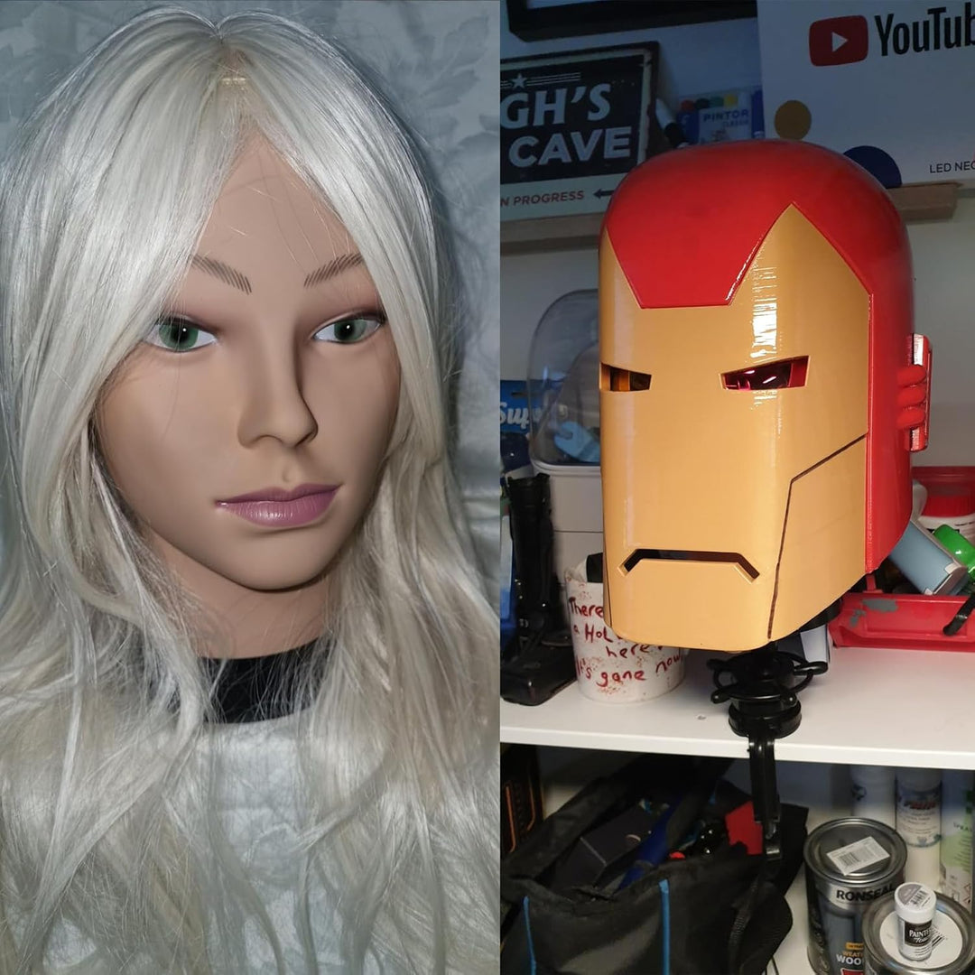 Bald Mannequin Head Cosmetology Manikin Head Training Head Display for Wigs,Mask,Sunglasses,Headphon